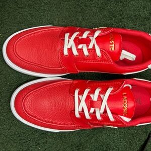 Lacoste Red Sneakers Nautical Style